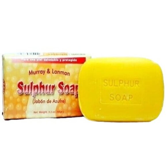 12 Pk Murray Lanman Sulphur Bar Soap Jabon de Azufre Peru Luxury Skin Body Wash